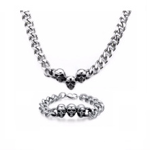 Wholesale Men Silver Chain Store Necklace Bracelet Jewelry Set